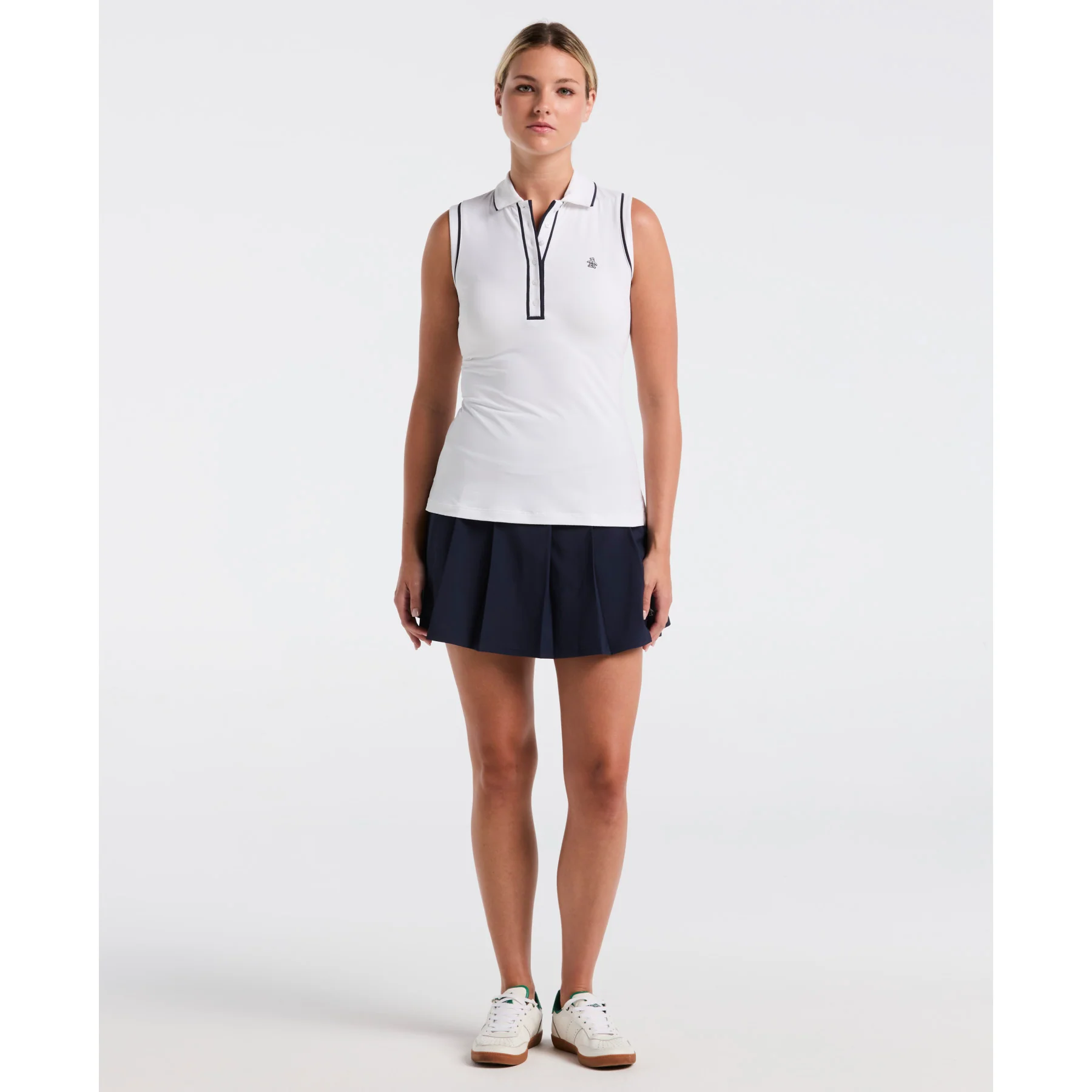 Women's Veronica Sleeveless Golf Polo In Bright White - Image 4