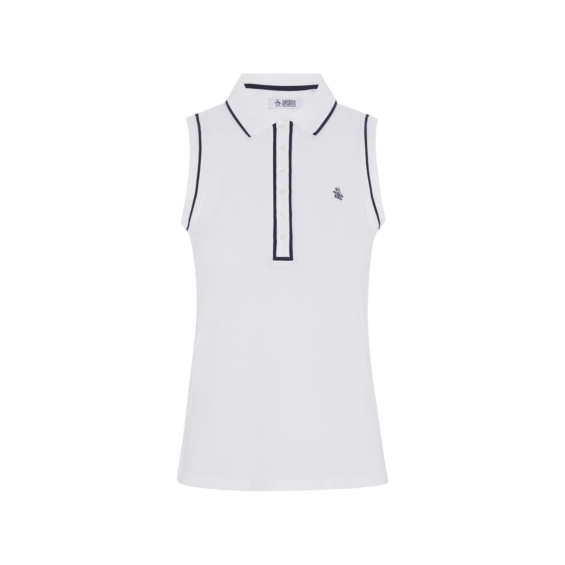 Women's Veronica Sleeveless Golf Polo In Bright White - Image 5
