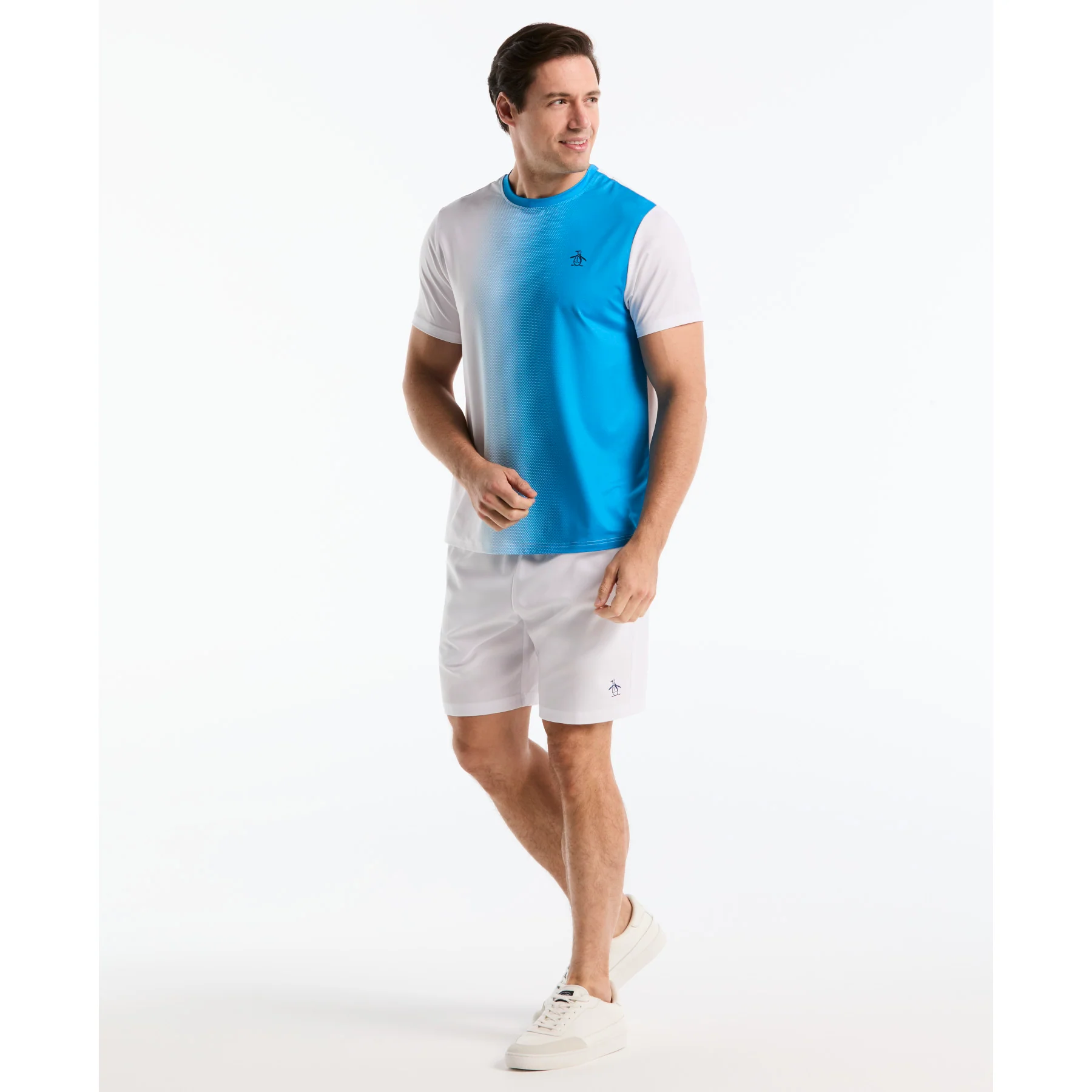 Vertical Ombre Tennis T-Shirt In Malibu Blue - Image 4