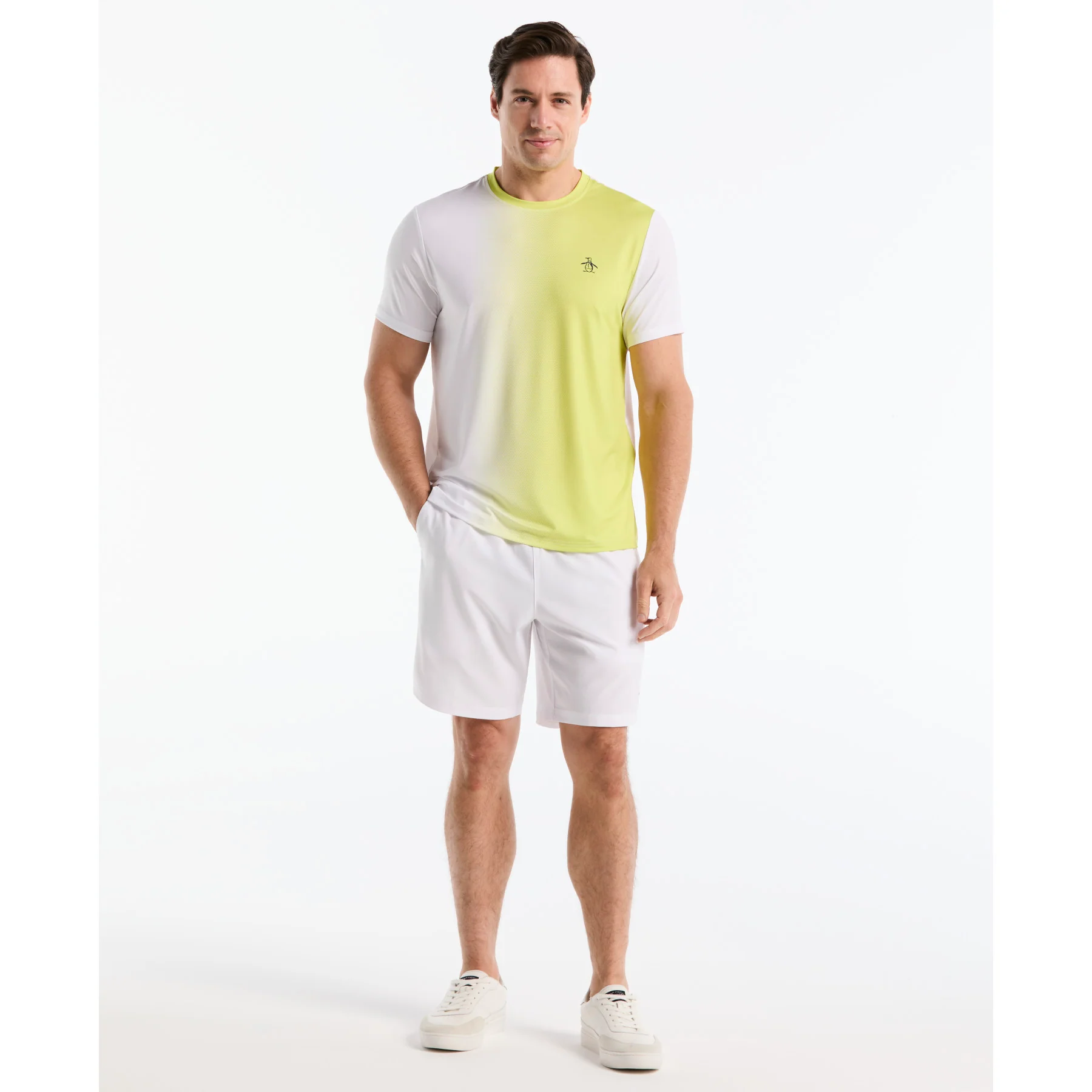 Vertical Ombre Tennis T-Shirt In Sulphur Spring - Image 4