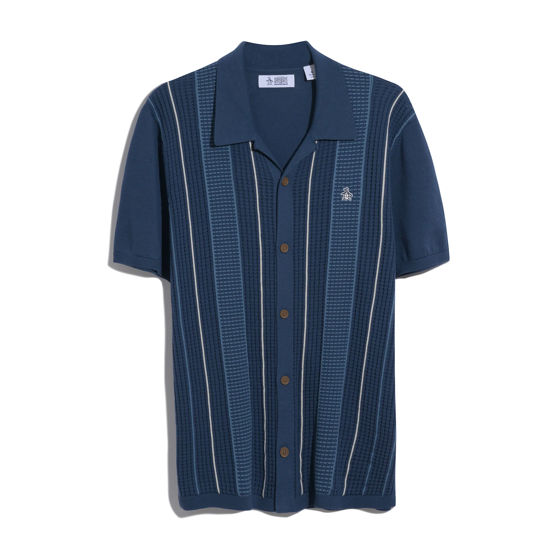Vertical Stripe Sweater Polo In Sargasso Sea - Image 6