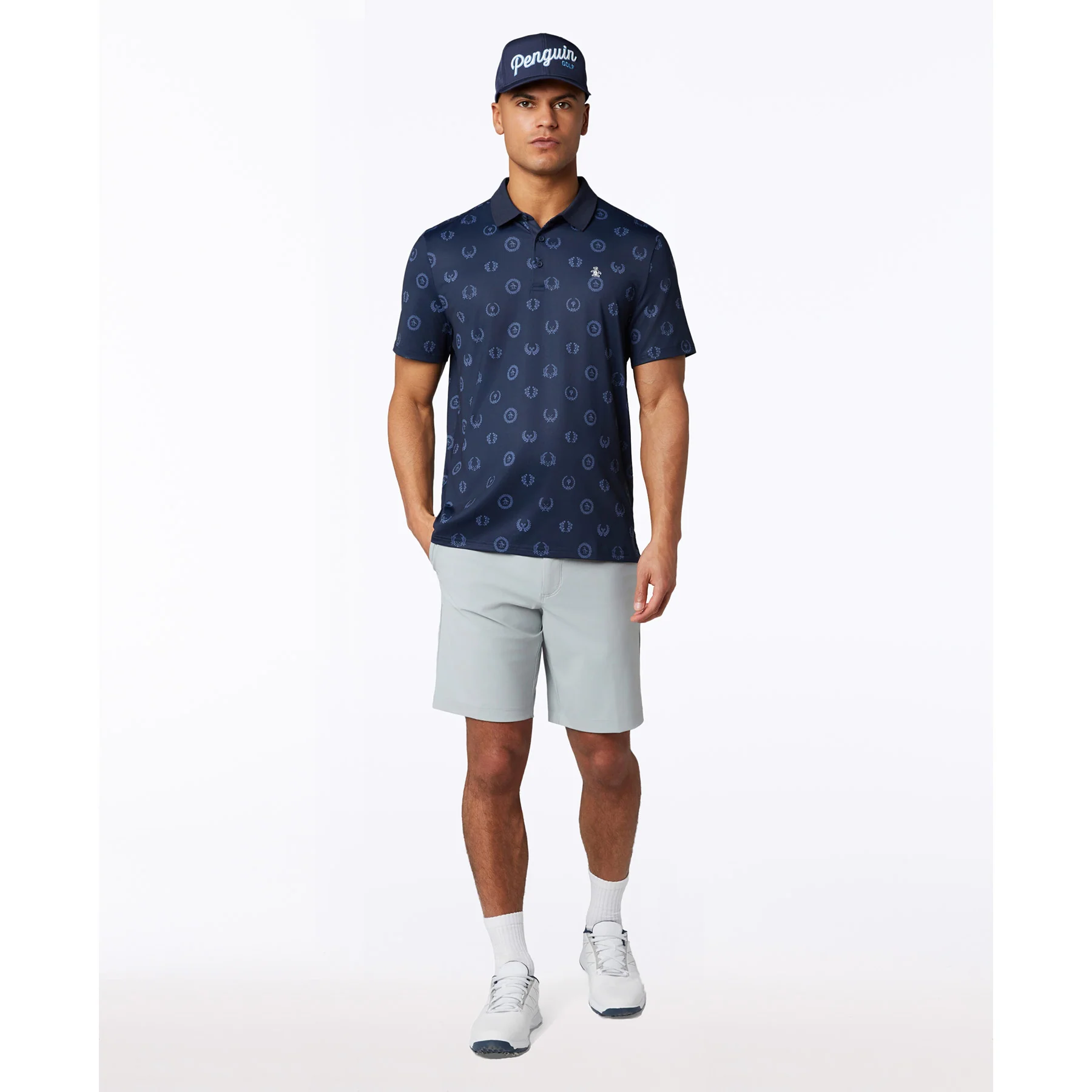 Victory Crest Golf Polo In Black Iris - Image 3