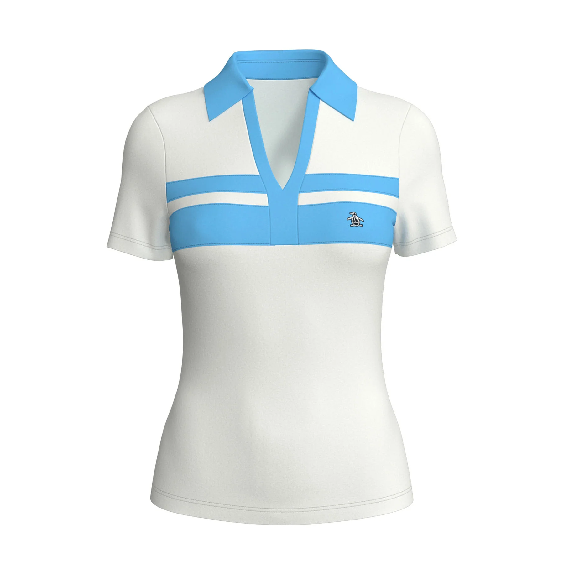Women's Colour Block Tennis Polo Tank In Bright White - Image 5
