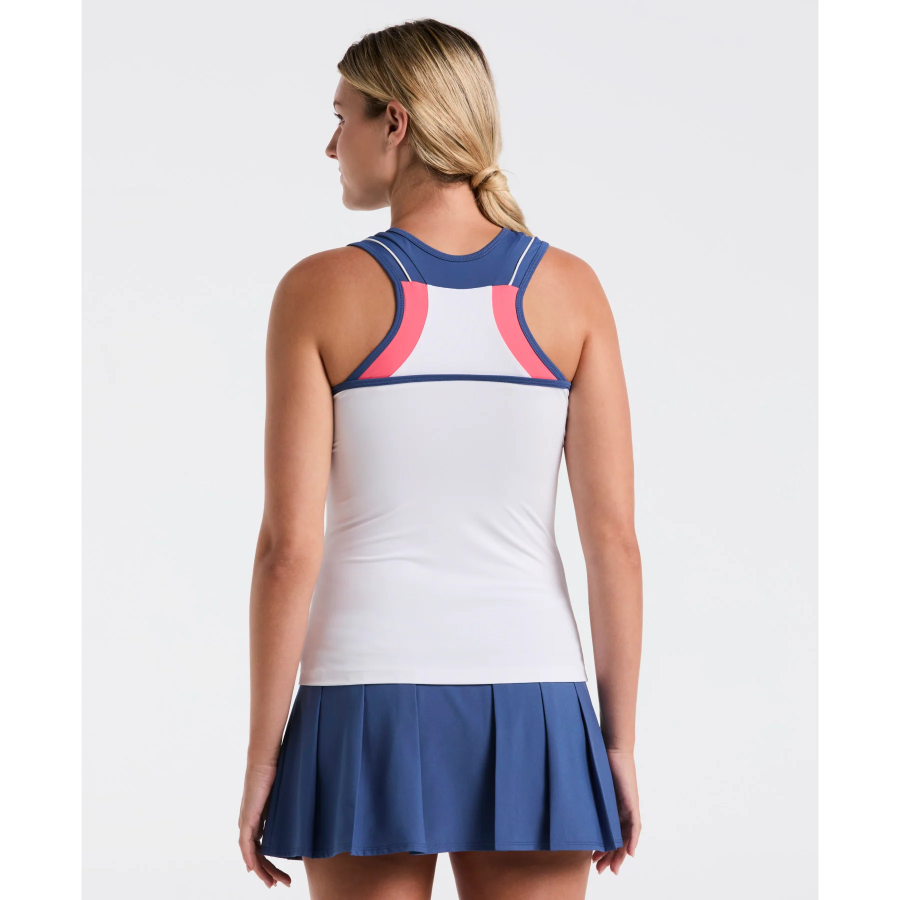Women's Colourblock Tennis Tank Top In Bright White - Image 2