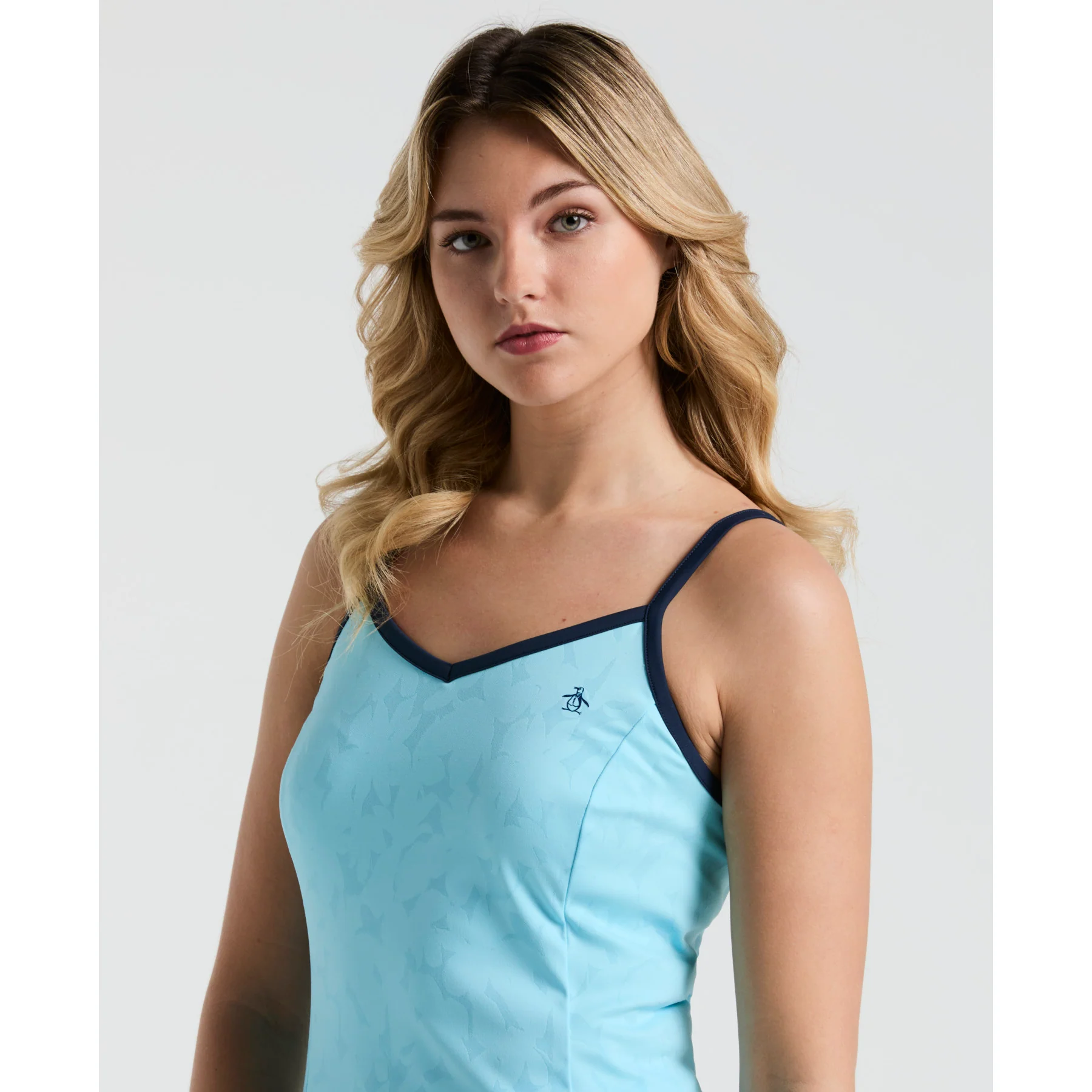 Women's Floral Jacquard Tennis Dress In Castaway - Image 3