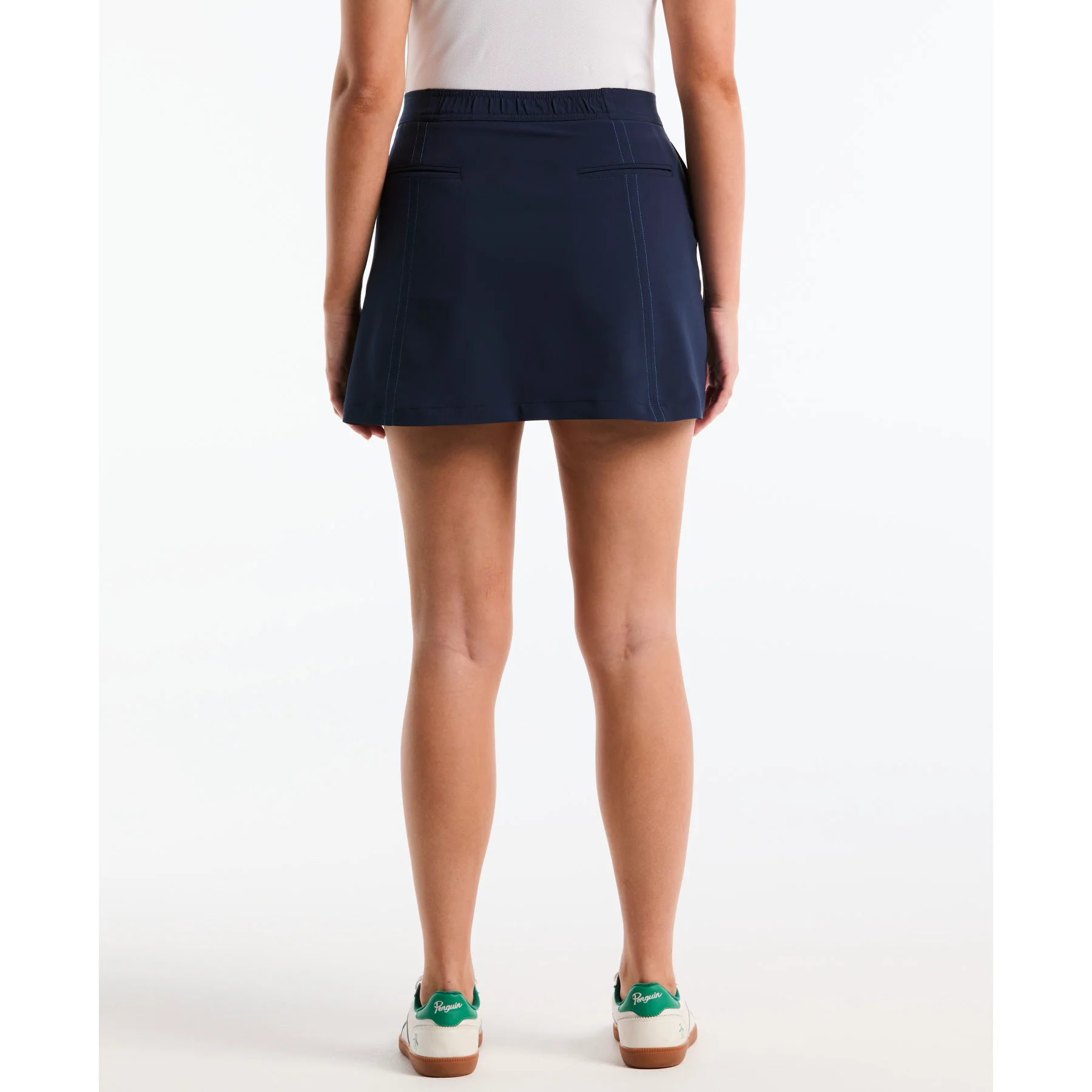 Women's Floral Pleated Golf Skort In Black Iris - Image 4