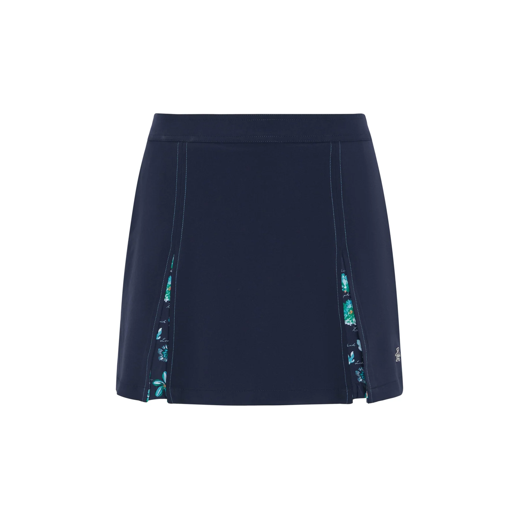 Women's Floral Pleated Golf Skort In Black Iris - Image 7