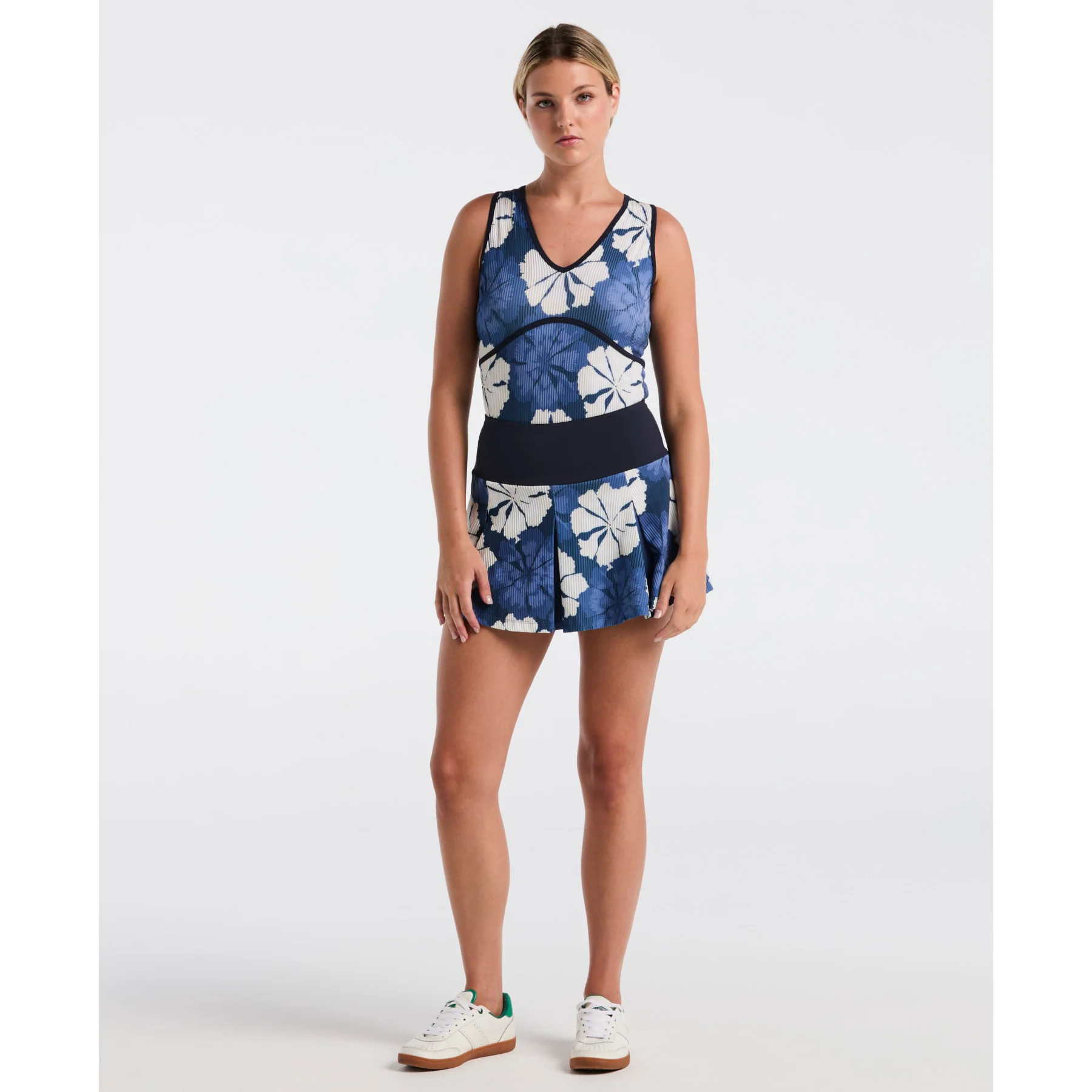 Women's Fuji Floral Tennis Skort In Black Iris