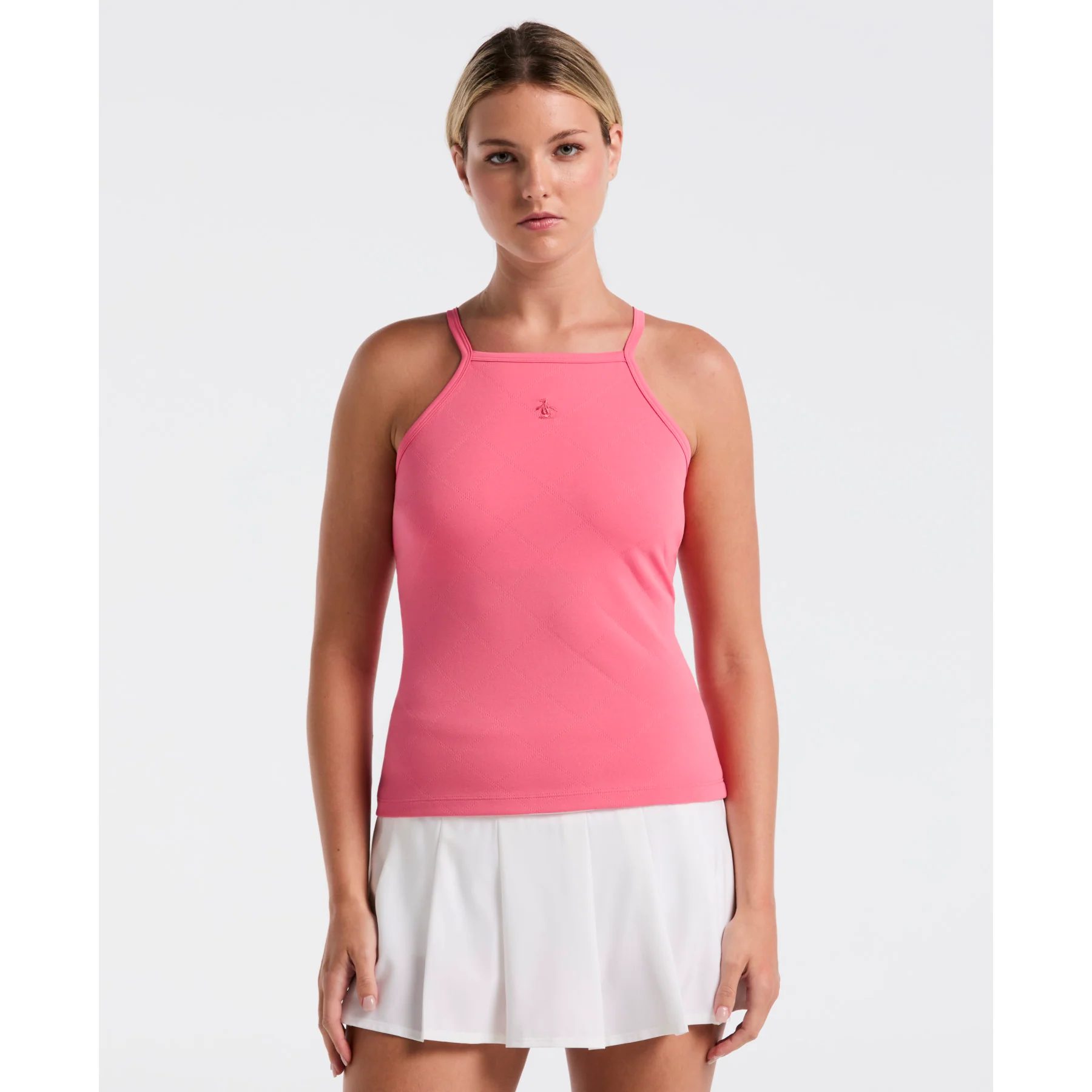 Women's Jacquard Tennis Tank Top In Camellia Rose