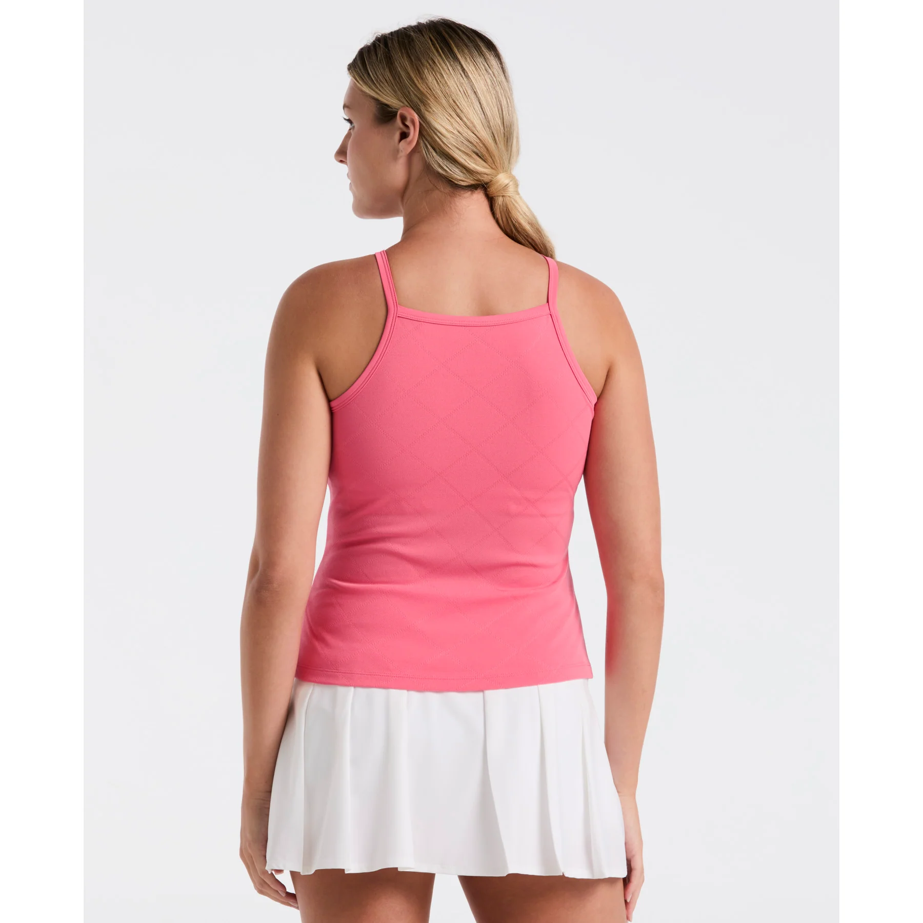Women's Jacquard Tennis Tank Top In Camellia Rose - Image 2