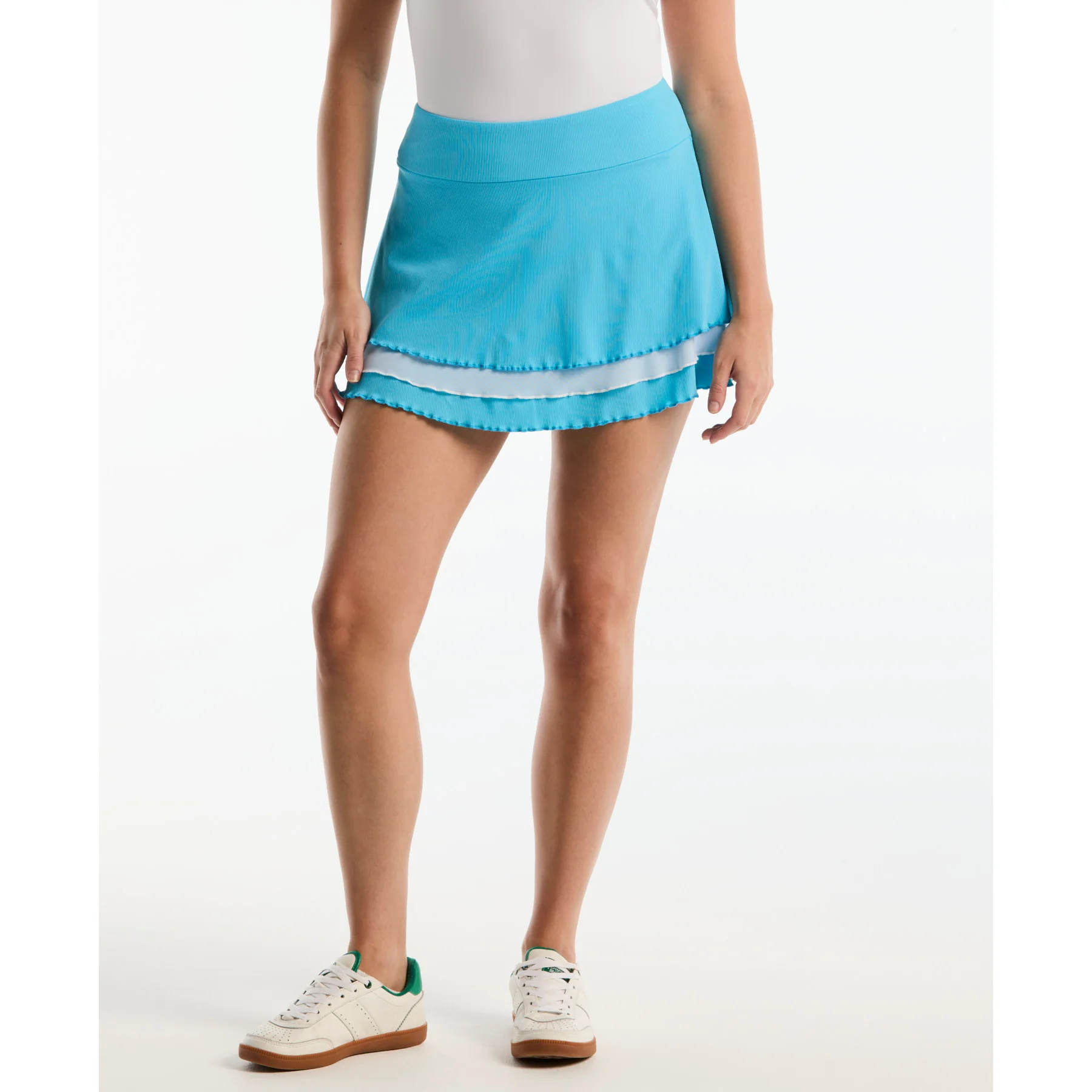 Women's Lettuce Edge Tennis Skort In Aquarius - Image 4