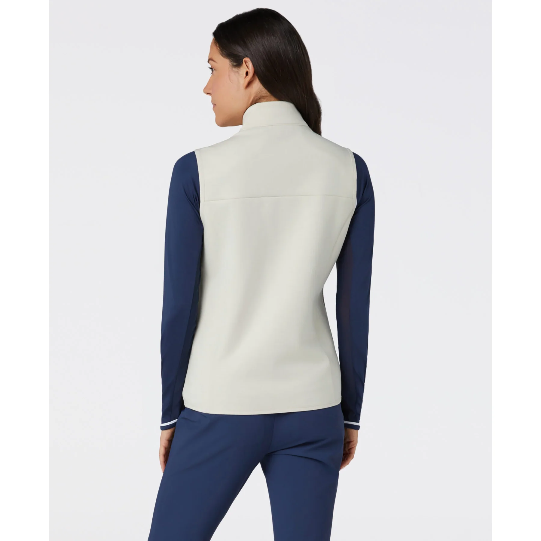 Women's Midweight Golf Vest In Silver Birch Heather - Image 2