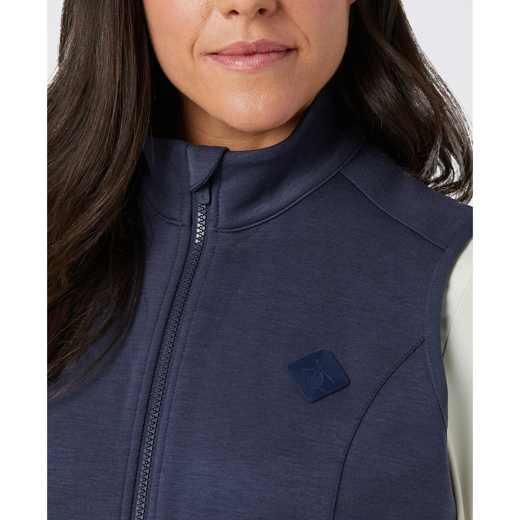 Women's Midweight Golf Vest In Black Iris Heather - Image 3