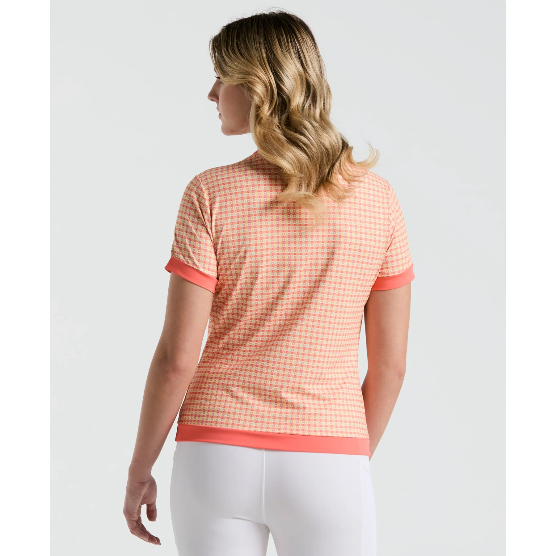 Women's Pete's Bowtie Golf Polo Shirt In Coral Quartz - Image 2
