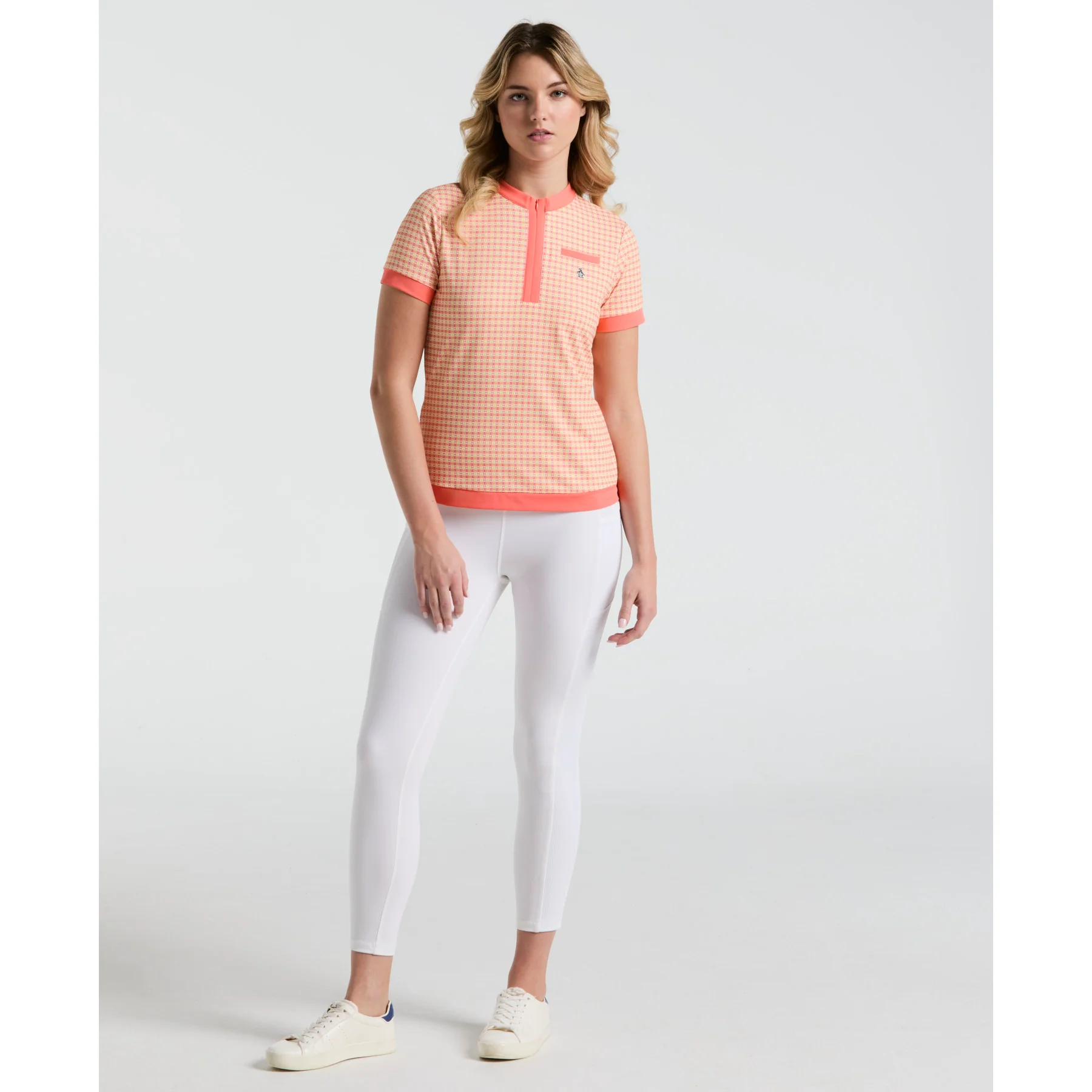 Women's Pete's Bowtie Golf Polo Shirt In Coral Quartz - Image 4