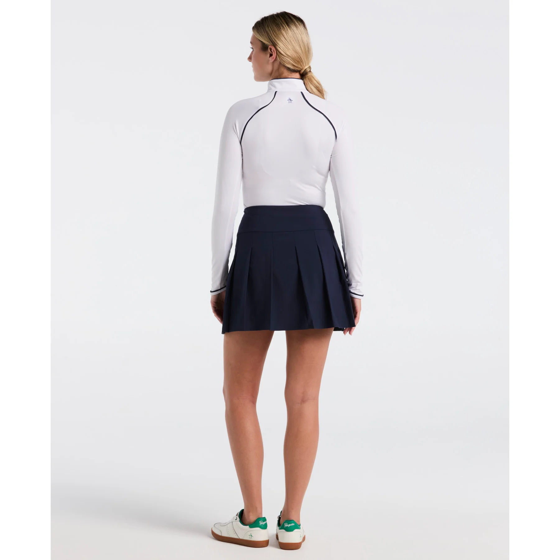 Women's Pleated 17" Golf Skort In Black Iris - Image 3