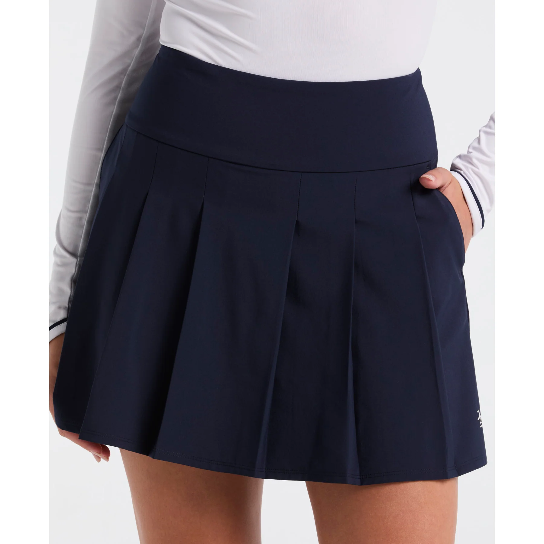 Women's Pleated 17" Golf Skort In Black Iris - Image 4