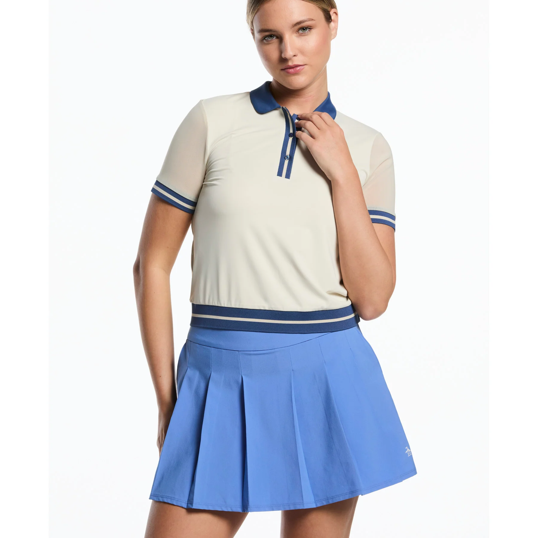 Women's Pleated 17" Golf Skort In Ultramarine - Image 5