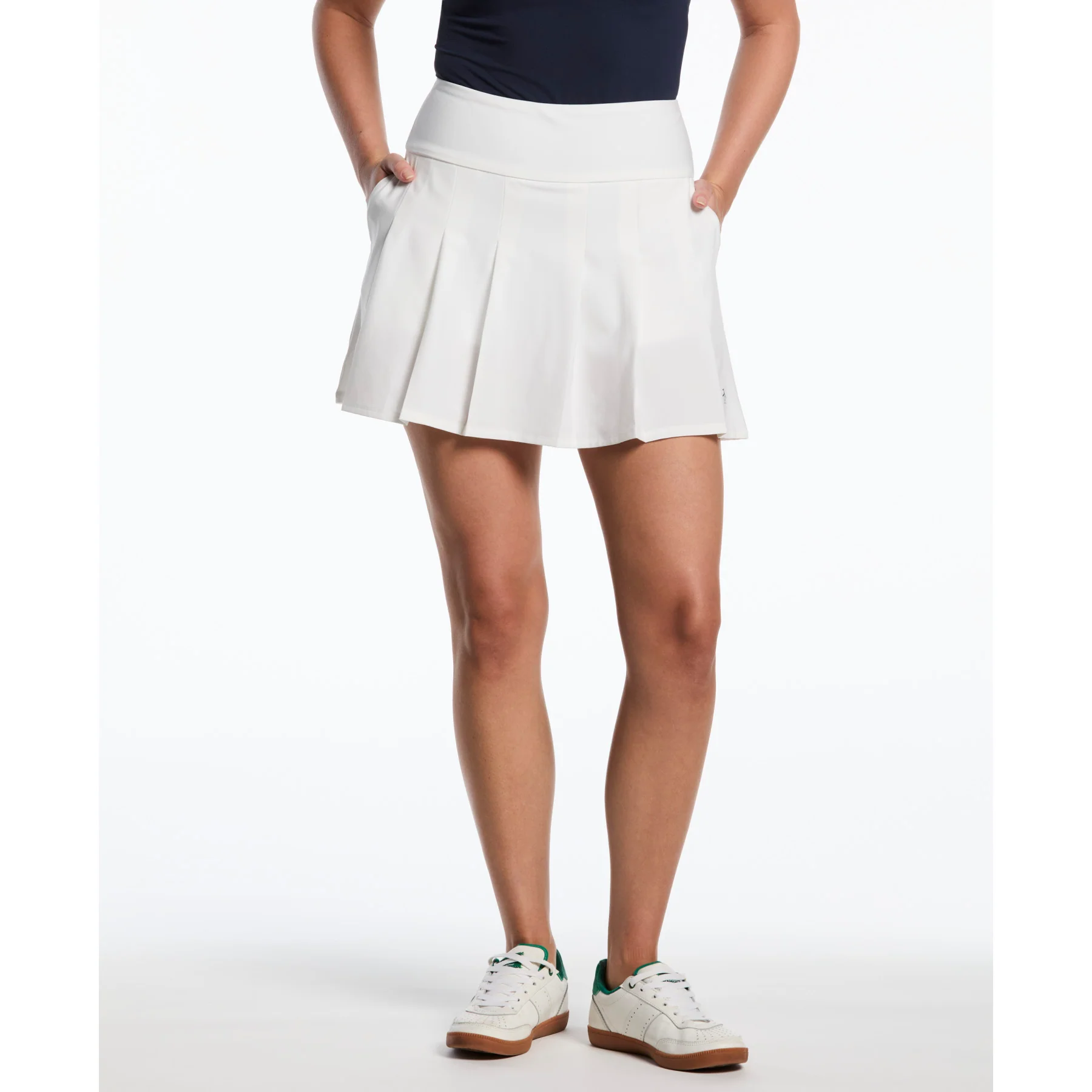 Women's Pleated 17" Golf Skort In Bright White - Image 3