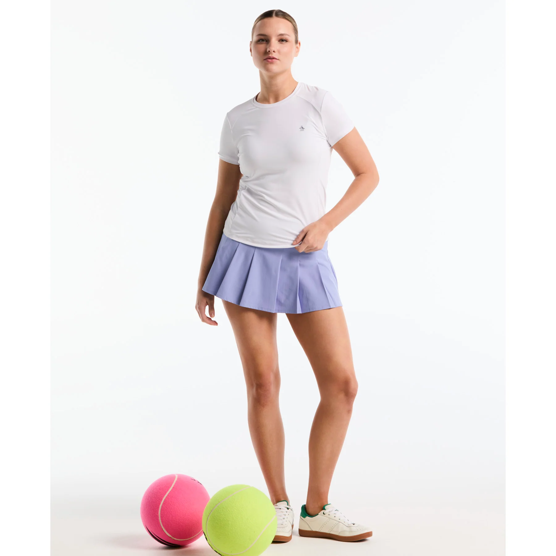 Women's Pleated Tennis Skort In Pale Iris - Image 6