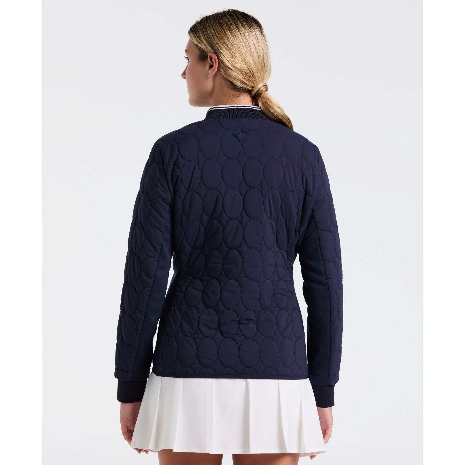 Women's Quilted Golf Puffer Jacket In Black Iris - Image 2