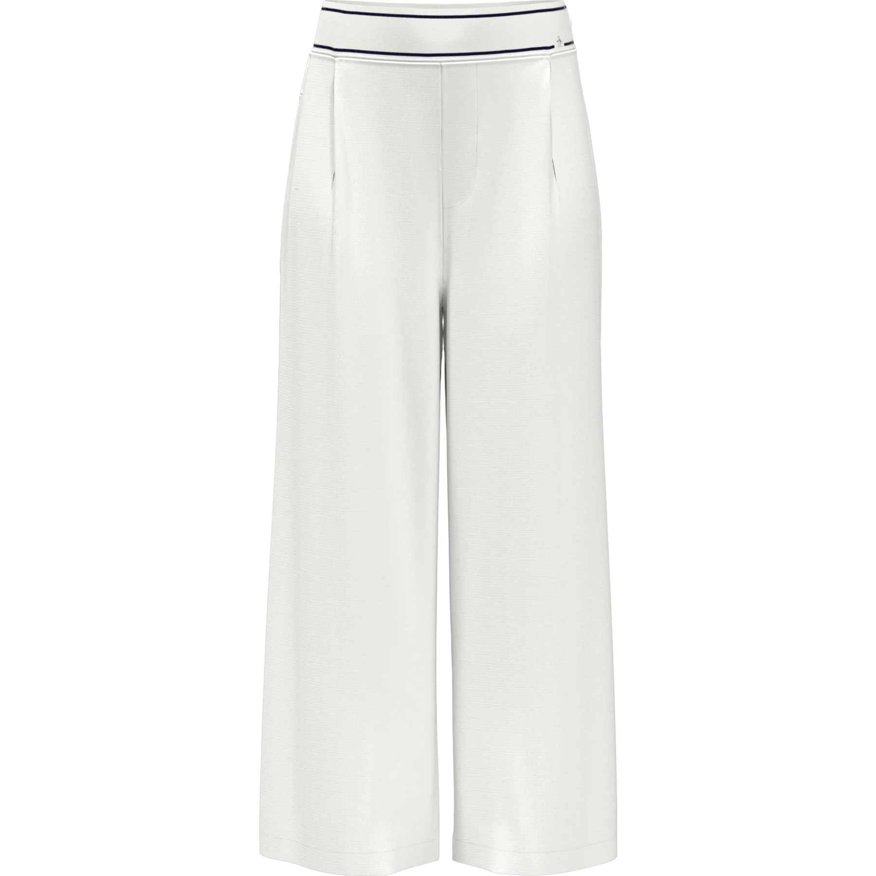 Women's Relaxed Golf Trousers With Elastic Waistband In Bright White - Image 5