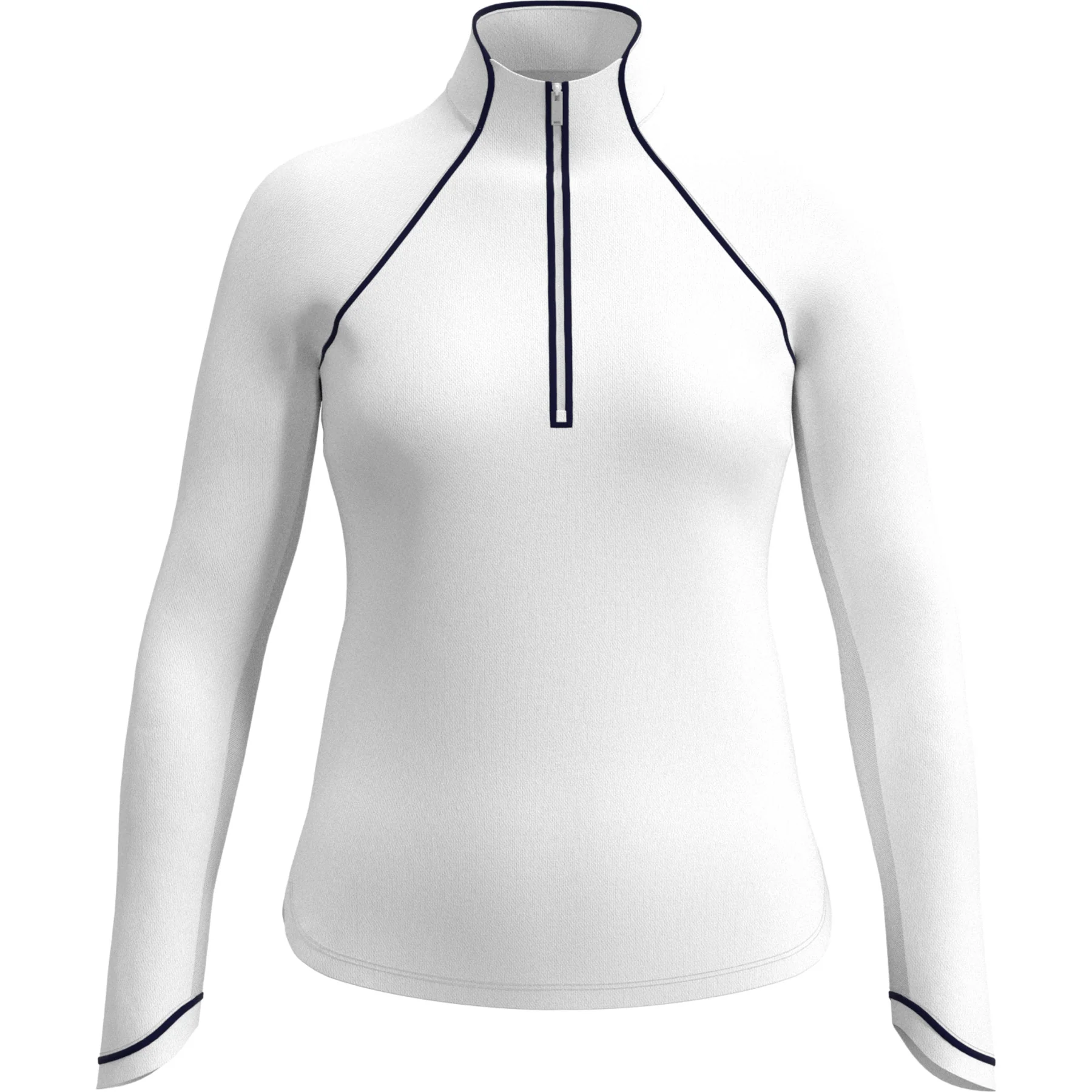 Women's Long Sleeve Top With Sun Protection In Bright White - Image 3
