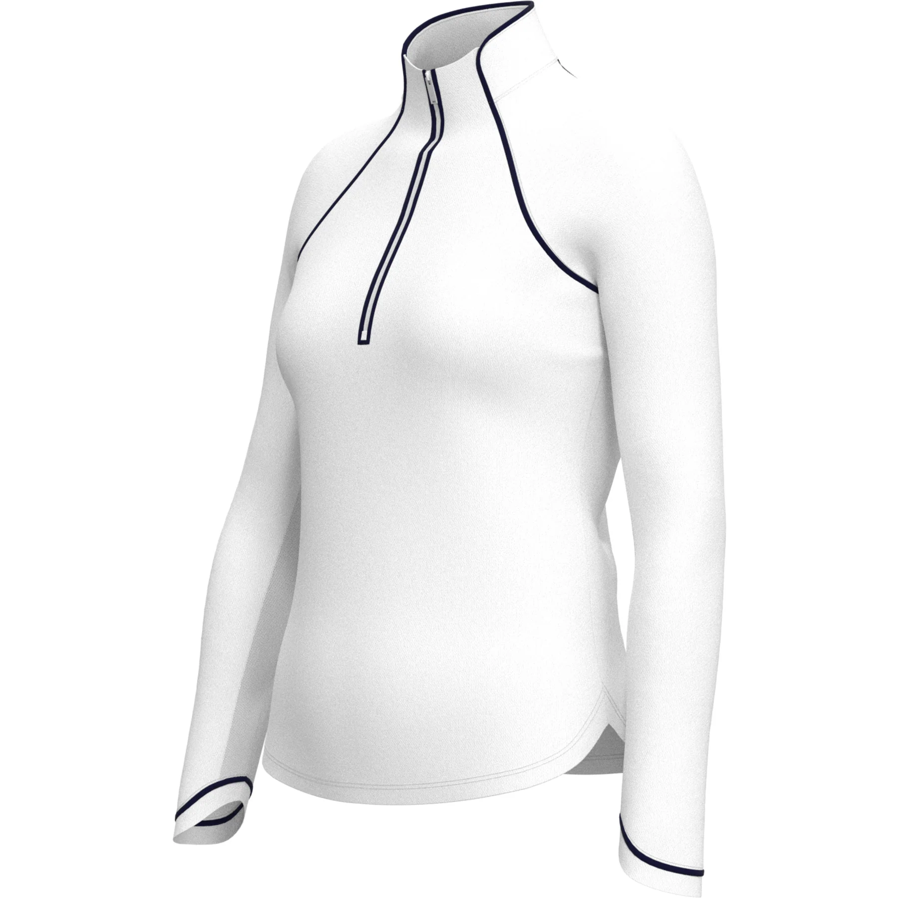 Women's Long Sleeve Top With Sun Protection In Bright White - Image 5