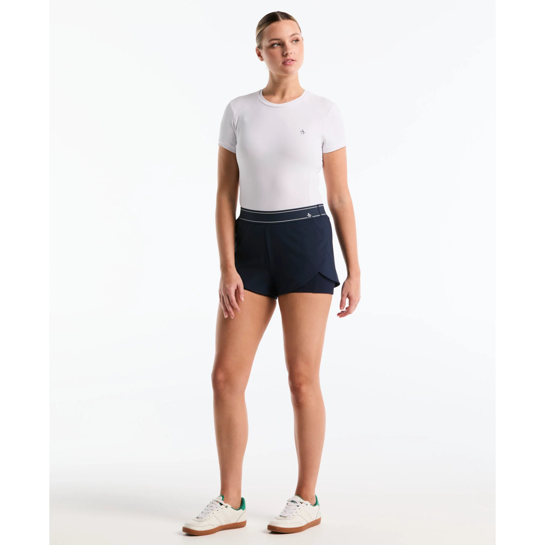 Women's Tennis Short With Striped Pete In Black Iris