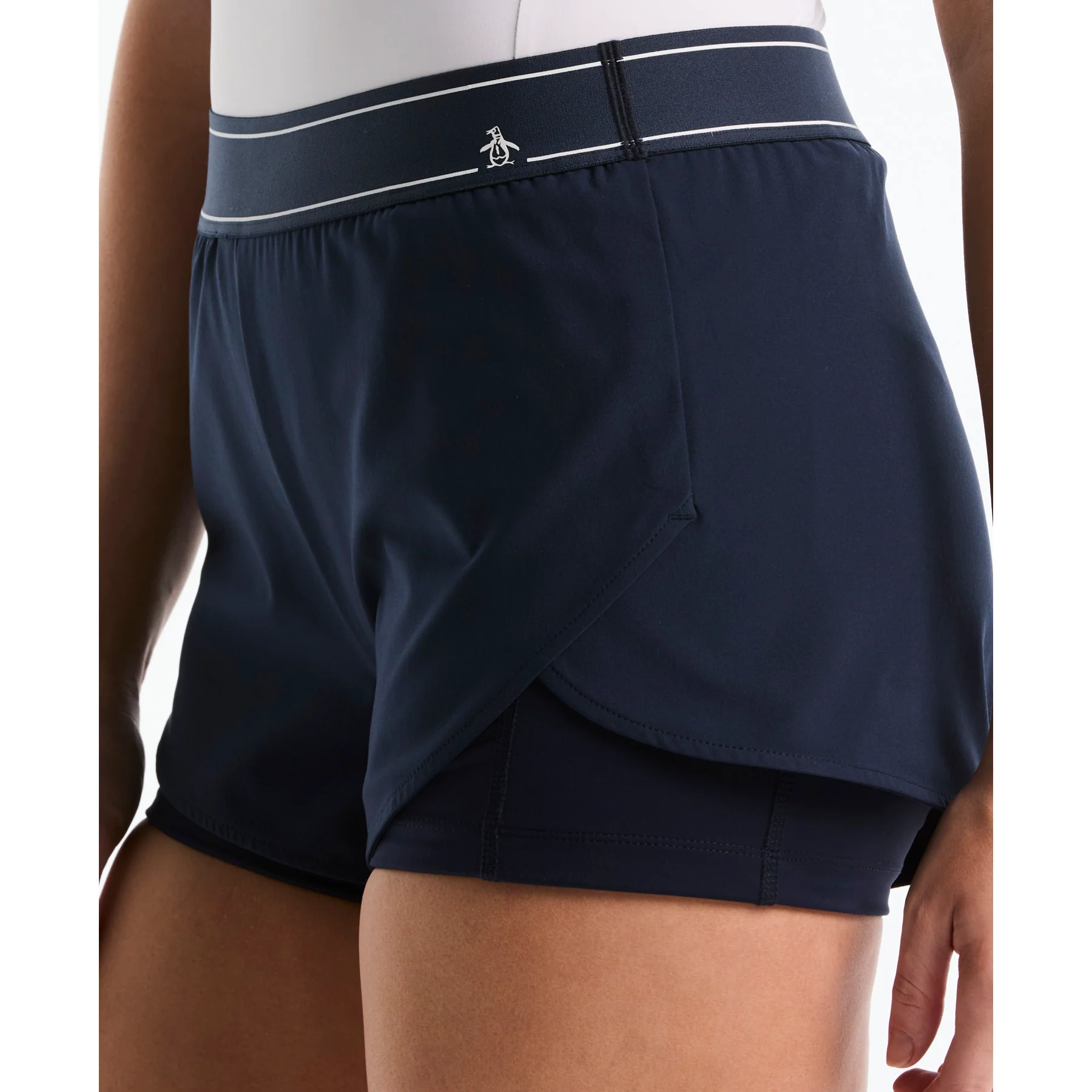 Women's Tennis Short With Striped Pete In Black Iris - Image 2