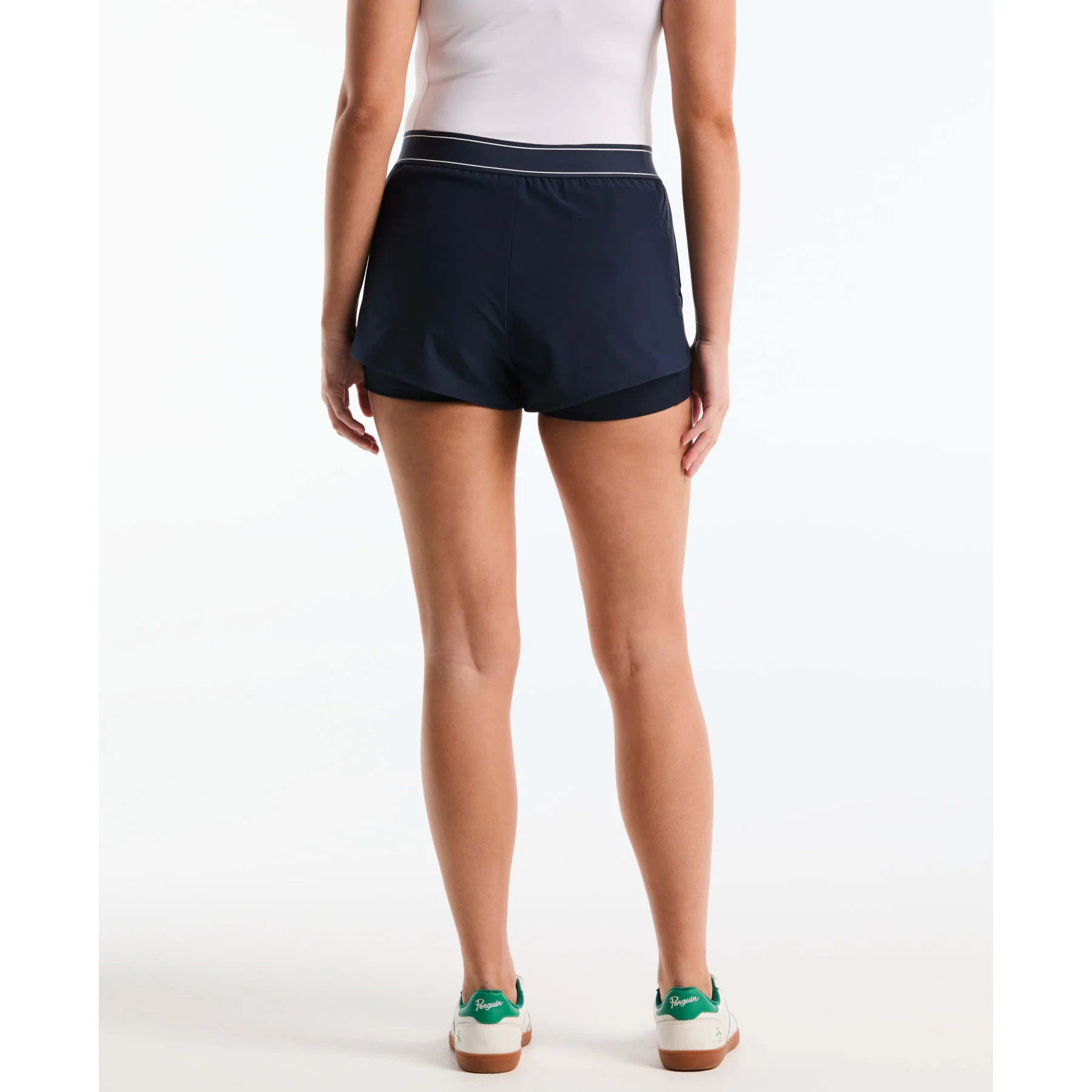 Women's Tennis Short With Striped Pete In Black Iris - Image 4