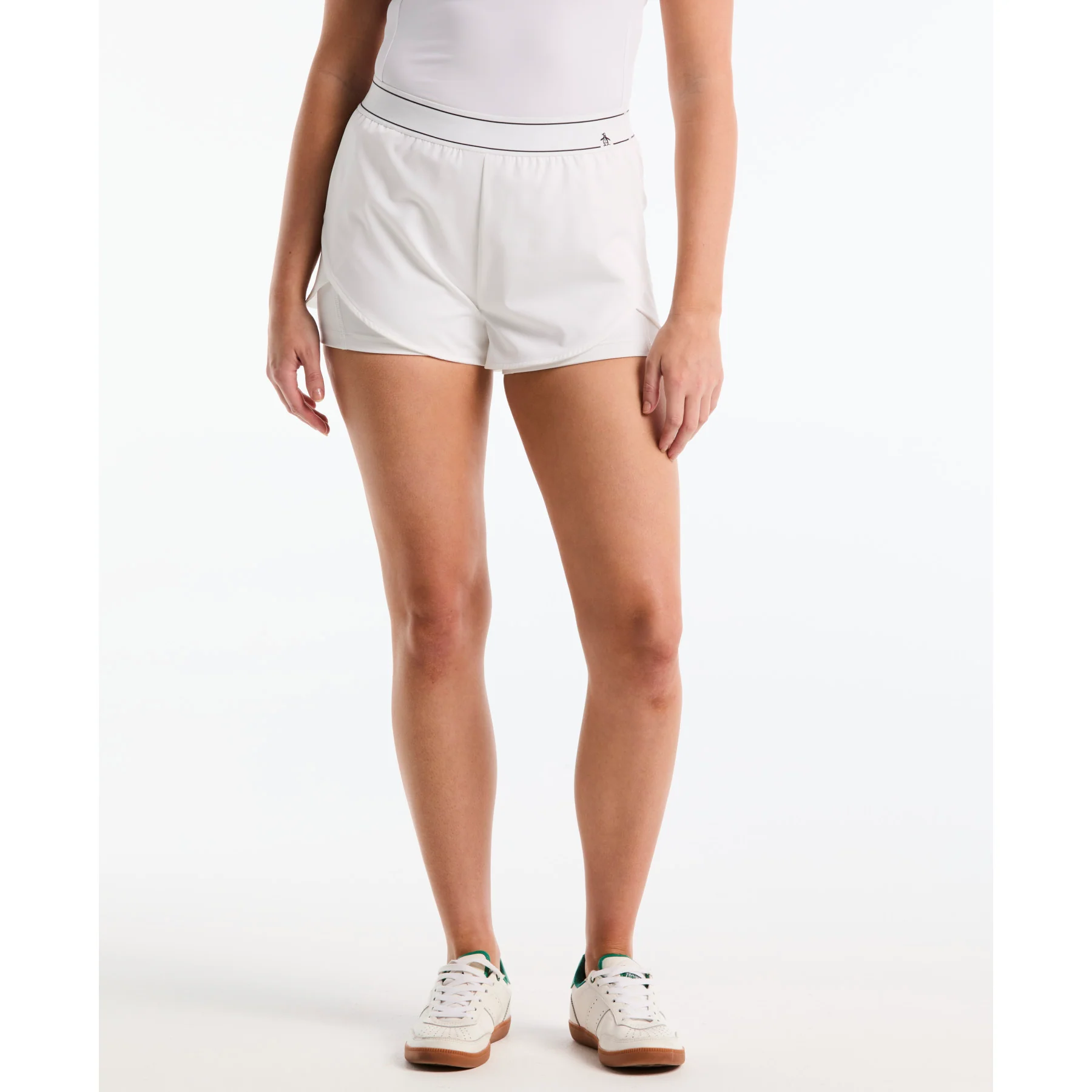 Women's Tennis Short With Striped Pete In Bright White - Image 3