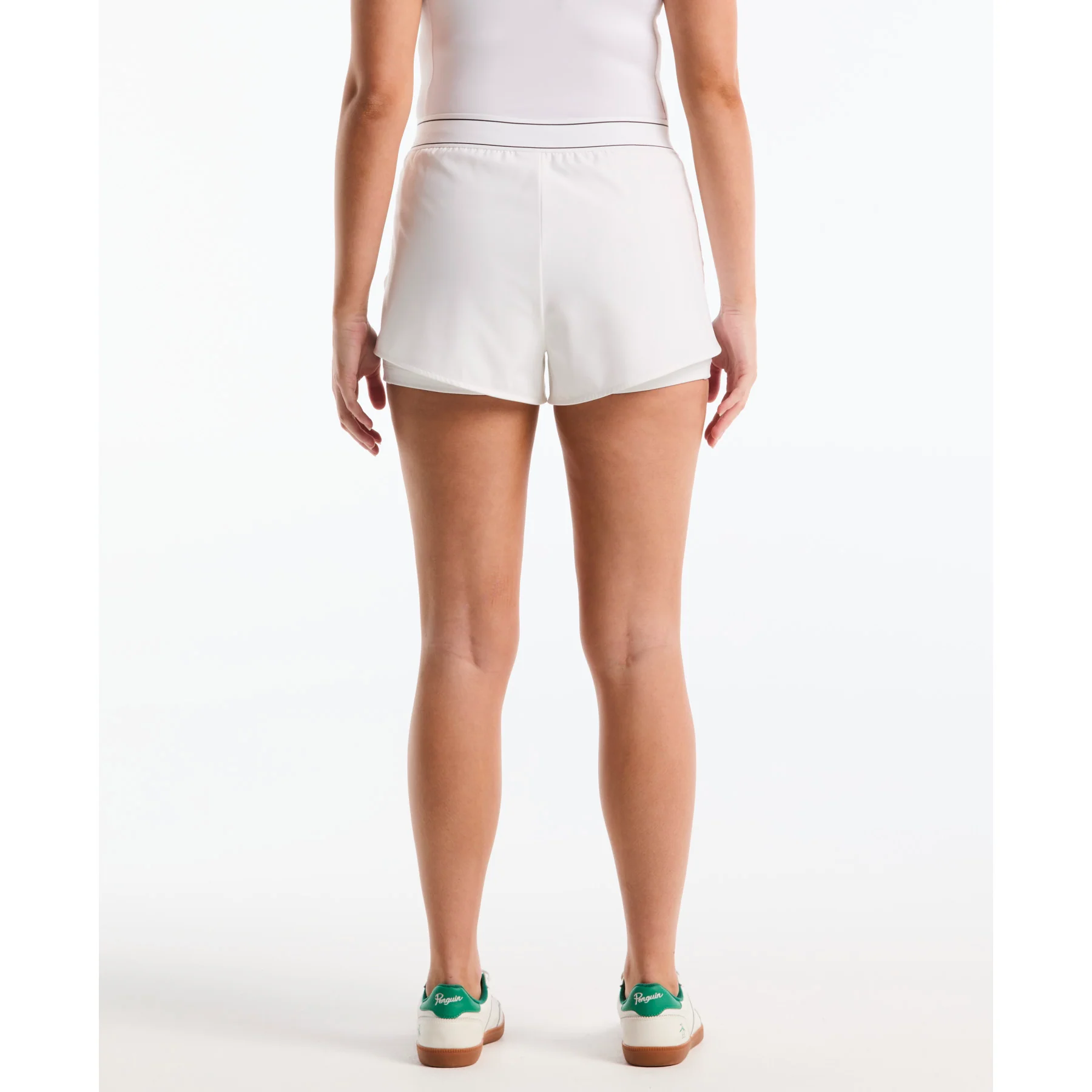 Women's Tennis Short With Striped Pete In Bright White - Image 4