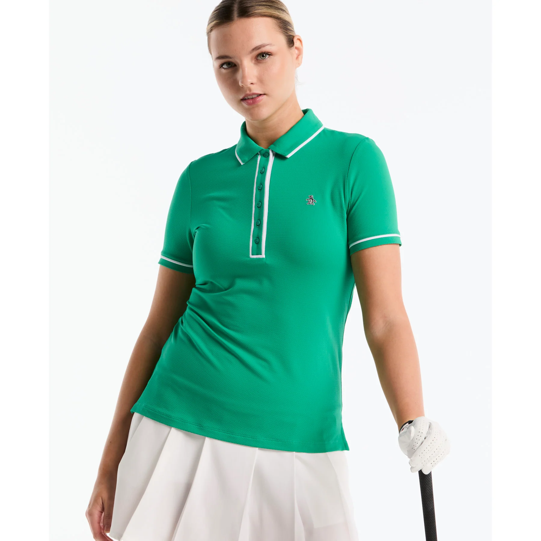 Women's Veronica Golf Polo In Emerald - Image 5